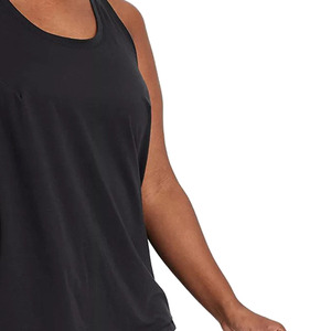Camiseta sin mangas para mujer, al por mayor, tallas grandes, de tela de jersey de poliéster/algodón ecológica, de secado rápido, antipilling, transpirable y personalizable. - Product Image 5