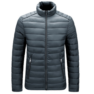 Autumn <b>Winter</b> Light down Cotton Padded Puffer <b>Jacket</b> for Men High Quality with Custom Logo Stand Collar - Product Image 5