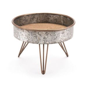 Wholesale Rustic Metal and Wood <b>Cake</b> <b>Stand</b> Industrial Style Round Dessert Display Riser Vintage Table Centerpiece for Events - Product Image 1