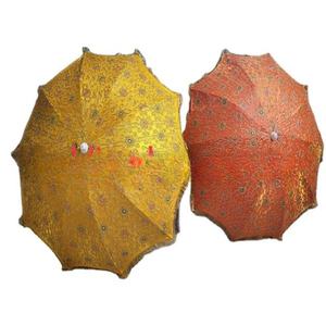 Sombrilla Bordada a Mano para Bodas, Parasol Vintage con Decoraciones de Espejo, Adornos para Bodas - Product Image 1