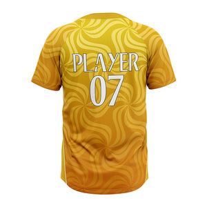 Custom Unisex High Quality Sublimation Printed College Baseball Jersey 100% Polyester Breathable Anti Bacterial Plus Size Shirt - Product Image 3