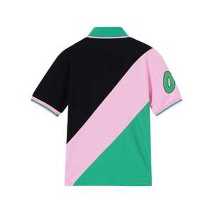 Camiseta Polo Negra Premium 08 para Mujer, Bordado con Letras Griegas, Clásica, Manga Corta, Informal, Tejido de Alta Calidad, Cómoda - Product Image 3