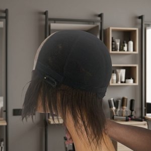 <b>Short</b> Straight Black <b>Wig</b> Full Cap Human Hair For Women - Product Image 5