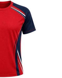 T-shirt de sport respirant à séchage rapide pour homme, rouge et bleu marine, idéal pour la course, la gym, l'entraînement et les activités sportives - Product Image 4