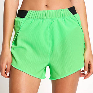 Shorts de sport décontractés pour femmes, double couche, séchage rapide, avec logo personnalisé, taille mi-haute, pour la course et le fitness - Product Image 3