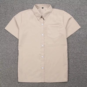 Camisa de Uniforme Escolar al por Mayor, Personalizada, de Poliéster/Algodón, con Logotipo Bordado e Impreso, Unisex, Blanca para Niños - Product Image 3