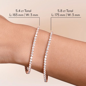 Custom 5.4CT Round Lab Grown Diamond Tennis <b>Bracelet</b> in 9K Rose Gold - Product Image 2