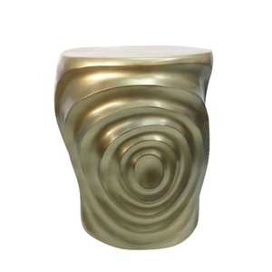 Meubles de décoration de salon tabouret en aluminium tabourets et poufs de couleur argent nickelé pour meubles de maison en vrac - Product Image 2