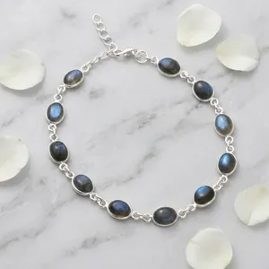 Women's Luxury Tennis <b>Bracelet</b> Amethyst Gemstone June Birthstone Engagement Handmade 925 Sterling Silver - Product Image 4
