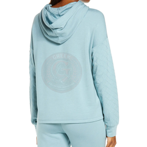 Sudadera con capucha teñida para mujer, de algodón grueso, estilo oversize, para ropa informal de moda urbana - Product Image 5