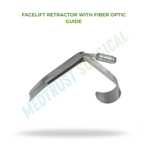 Facelift Retractor with Fiber <b>Optic</b> Guide Surgical Plastic Surgery Illuminated Retractor - Product Image 2