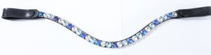 Diadema de cuero con cristales para caballo, 10mm, Rivoli Bling, accesorio para brida, botón a presión de cambio rápido, aparejos ecuestres, arnés de caballo personalizado - Product Image 2