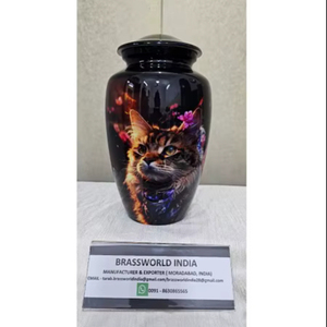 2026 New Design HD Quality Aluminum <b>Cat</b> Pet <b>Urn</b> Available In All Sizes - Product Image 1
