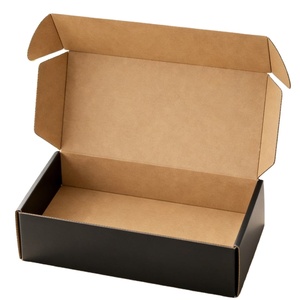 <b>Black</b> Premium Corrugated Mailer <b>Box</b> Foldable Luxury Shipping <b>Box</b> for Gift Packaging & E-commerce - Product Image 1