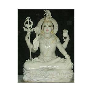 Nouvelle sculpture tendance de Shiva en marbre blanc avec finition raffinée et polissage lisse, idéale pour la maison et le temple. - Product Image 2