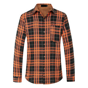 Mens Flannel Top High Quality 100 Cotton Long Sleeve Casual <b>Plaid</b> <b>Shirt</b> Warm Soft Breathable Button Front Slim Fit - Product Image 1