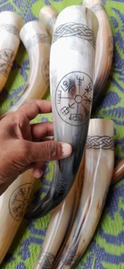 Taza de Beber Portátil de Cuerno de Búfalo Vikingo de Alta Calidad, Impermeable y Pulida, de 250-350 ml, Regalo para Navidad y el Día de la Madre - Product Image 2