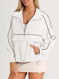 Quarter Zip Pullover Women UPF 50+ <b>Lightweight</b> Windbreaker <b>Jacket</b> <b>Running</b> Hiking Outdoor Pullover with Pocket - Product Image 1