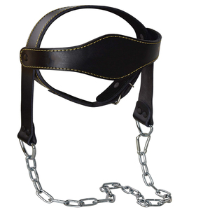 Custom Logo Color Best Quality <b>Leather</b> Head <b>Harness</b> Top Sale Fitness Equipment with Strong Steel Chain <b>Leather</b> Head <b>Harness</b> - Product Image 5