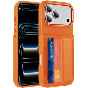 Funda Protectora para Teléfono con Soporte y Ranura para Tarjetas de Silicona TPU + PC - Product Image 2