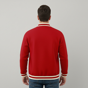 High Quality 100% Wool Men's Winter Varsity <b>Jacket</b> <b>Waterproof</b> Breathable Hooded Canvas Casual Streetwear with Wool Lining - Product Image 6
