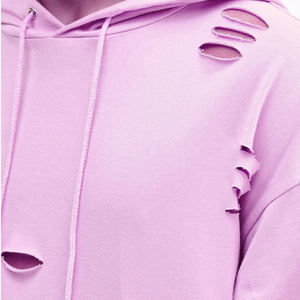 Women Custom Plus Size <b>Pink</b> Hooded <b>Tracksuit</b> Full Length Solid Color Casual Wear Side Pockets Drawstring Closure Regular Winter - Product Image 6