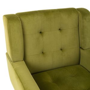 Poltrona Ergonomica Moderna in Morbido Velluto con Gambe Nere per Soggiorno e Camera da Letto, Uso Interno Domestico - Product Image 4
