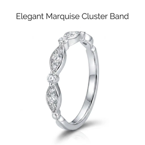 Bague moderne en or blanc 18 carats avec diamant rond taille marquise pour mariage, avec certificat, support OEM/ODM, personnalisation - Product Image 1