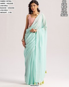 Sari azul Aab-e-Zar - Product Image 1