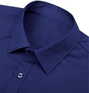 Chemises respirantes pour hommes 100% coton personnalisé de haute qualité col à manches longues surdimensionné plaine impression Logo chemises hommes - Product Image 2