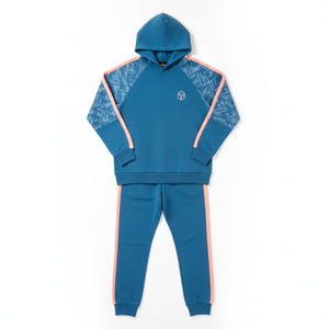 Wholesale Blue Tracksuit Set Full <b>Zip</b> <b>Hooded</b> Jacket and Pants Solid Breathable Lightweight Quick Dry Casual Style Winter Wear - Product Image 6