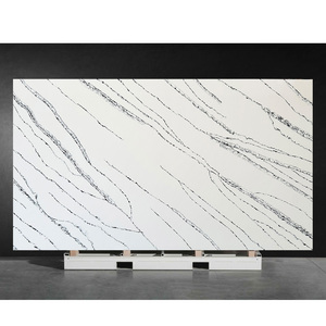 แผ่นหินควอทซ์เส้นใยสังเคราะห์สำหรับใช้ในครัวเรือนงานวิศวกรรม NV1003แผ่นหินควอทซ์คาร์รารารา - Product Image 1