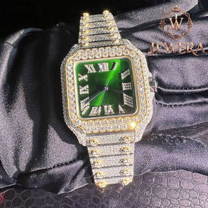 Hot Sale Iced Hip Hop Moissanite Diamond Watch Luxury High Quality Glass Men's Fashion Wristwatch Streetwear Concert Performance - Product Image 6