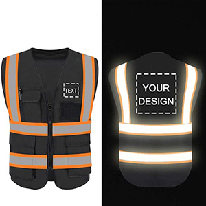 High Visibility Multi-Pocket Safety Workwear Vest Reflective Construction Vest Custom Logo Wholesale - Product Image 2