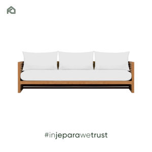 Ensemble de canapés en teck de luxe moderne pour salon, salle à manger, salon extérieur - Écologique Naim - Product Image 3