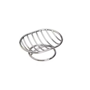 Porte-savon décoratif en fil métallique finition argentée pour lavabo de salle de bain, idéal pour la maison et l'hôtel, pour une utilisation hygiénique - Product Image 1