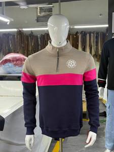 Pakistan Made Cotton Blended Quarter <b>Zipper</b> <b>Sweatshirts</b> for Men Available Multi Colors Stand Collar Casual Wear Men <b>Sweatshirts</b> - Product Image 1
