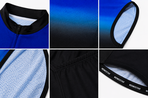 เสื้อกั๊กปั่นจักรยานคุณภาพสูง Malvan Enterprises สีน้ำเงิน-ดำไล่เฉด สำหรับผู้ชาย เสื้อเจอร์ซีย์แขนกุดสำหรับเล่นกีฬา - Product Image 3