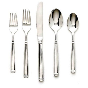 Juego de Cubiertos Nórdico Minimalista de Bambú con Tallo Cónico Elegante de Acero Inoxidable - Product Image 2