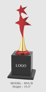 Trofeo Metálico Estrella Roja con Base Dorada y Soporte Negro Modelo 804, Grabado por Fundición e Impresión UV para Premios Deportivos y de Juegos - Product Image 4