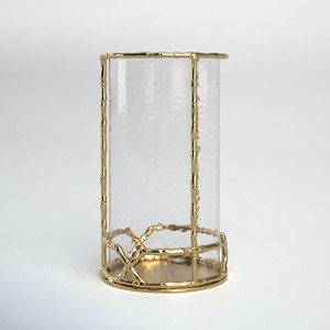 Portavelas de Latón Dorado Hecho a Mano de Primera Calidad con Cristal Personalizable para Decoración del Hogar, Navidad y Pascua - Product Image 4