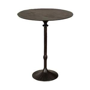 Table d'appoint ronde en métal avec bord lisse, forme compacte, idéale pour les petits appartements - Product Image 3