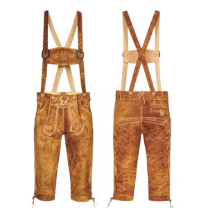 Traje Lederhosen de Primera Calidad para Hombre, Cuero Genuino de Gamuza, Traje Tradicional Bávaro Alemán para Oktoberfest con Logotipo Personalizado - Product Image 4