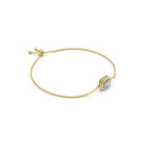 Pulsera de Diamantes Cultivados en Laboratorio con Halo de Esmeralda, 0.50CT, Oro de 14K/18K, Piedra Central, Fabricante de Joyería al por Mayor, OEM, ODM - Product Image 5