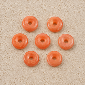 Colgante de Piedra del Sol Melocotón Liso en Forma de Donut de 15mm, Collar de Gema para Sanación con Cristales y Energía Reiki, Diseño para Fabricación de Joyas al por Mayor - Product Image 6