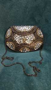 Bolso Bandolera de Metal Hecho a Mano con Mosaico y Espejos, Estilo Étnico, para Mujer, Ideal para Fiestas y Bodas - Product Image 3