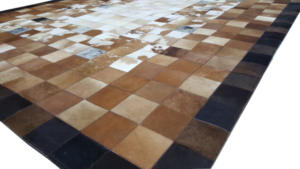 Elegante Alfombra de Pelo de Cuero Genuino Hecha a Mano y Ecológica, Hermosa Alfombra Verde para el Hogar, Estilo Sostenible, Mejor Precio - Product Image 2