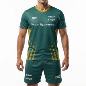 personalized Soccer Kit Set 100% Polyester <b>Mesh</b> <b>Short</b> Sleeve Sublimated Print Breathable Moisture Wicking Front Unisex Jersey - Product Image 6
