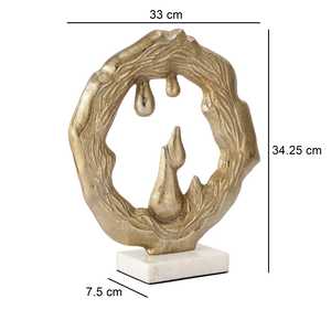 Nueva Escultura Decorativa de Aluminio Dorado para el Hogar, Figura Artística Hecha a Mano, Ecológica y Moderna para Decoración de Mesa de Salón - Product Image 2