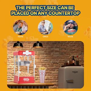 Macchina per Popcorn da Tavolo 480W, Capacità 4 Oz (1.5 Litri) con 3 Paletta, Include Popper per Popcorn Perfetti - Product Image 4